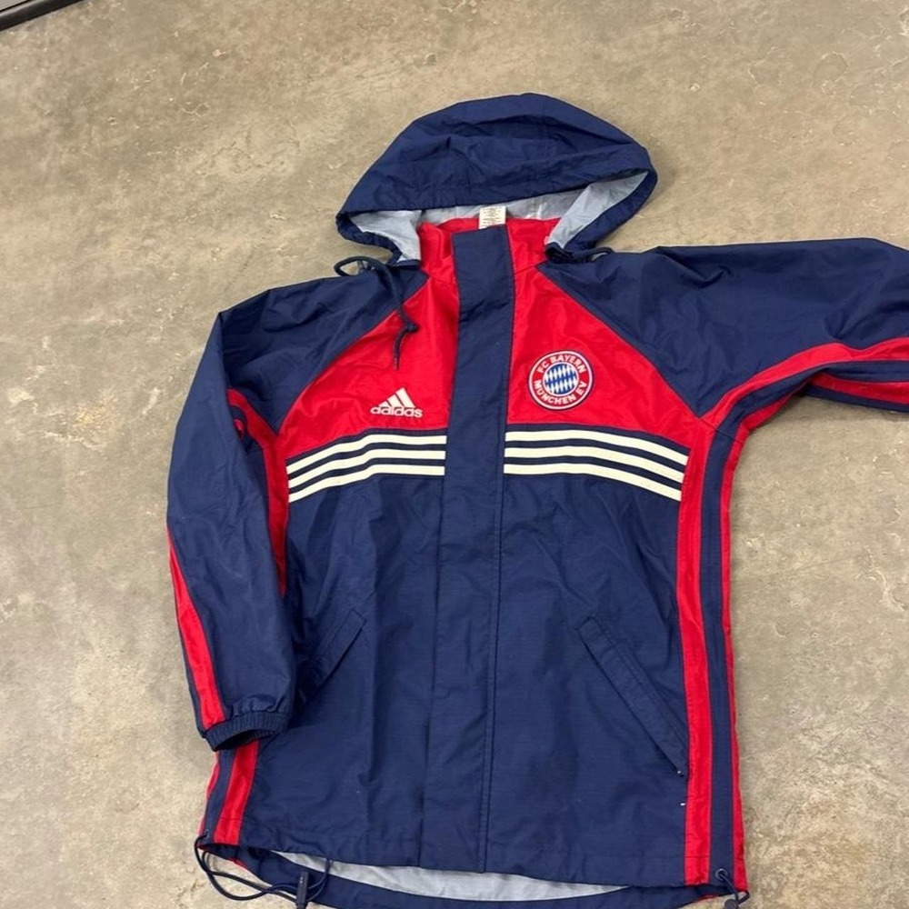 vintage 90s Adidas Bayern Muchen Zip Up Jacket Rare jacket Fits like a large